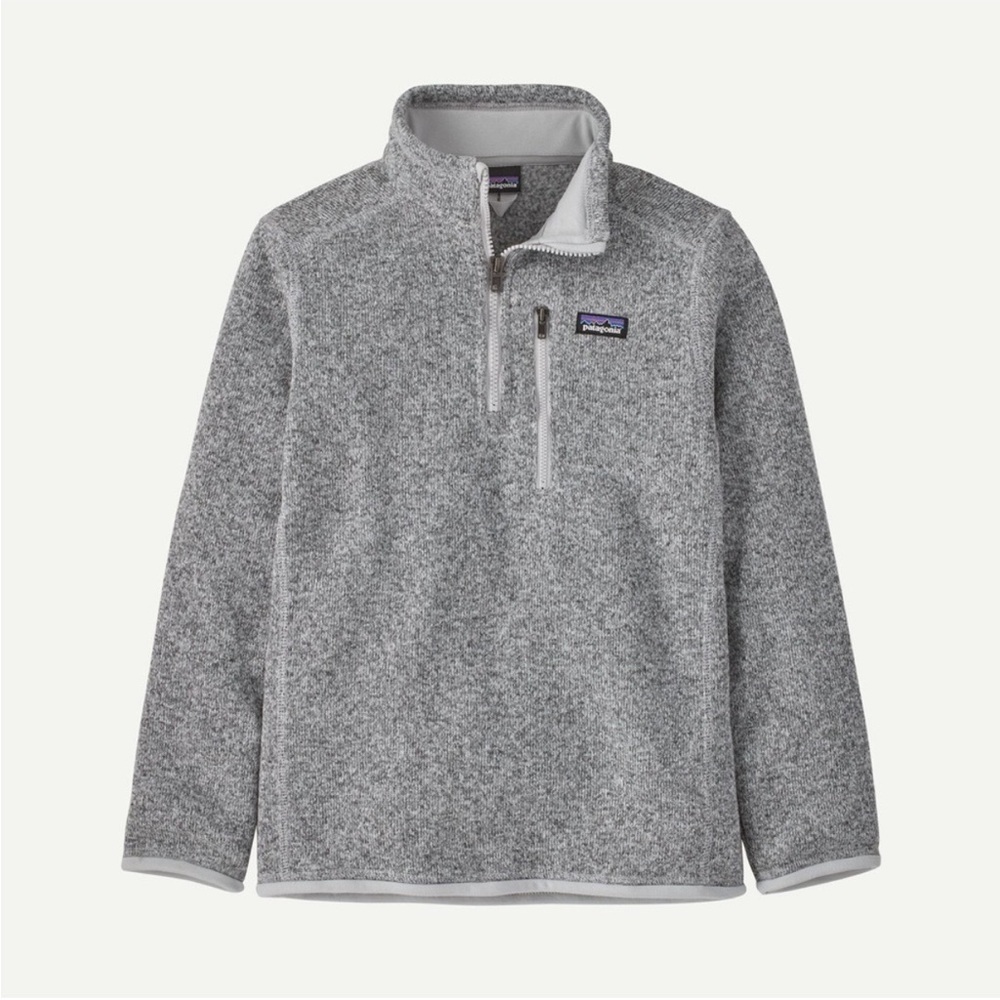 Kids Patagonia Grey Half-Zip Fleece Pullover